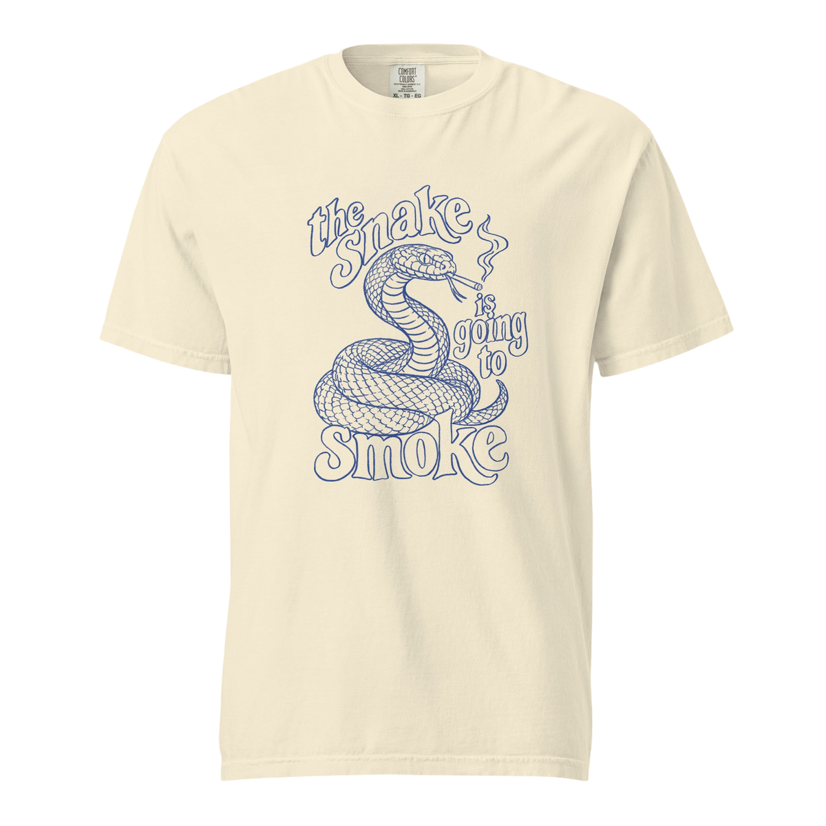 The Snake Is Going to Smoke — Unisex t-shirt in Ivory