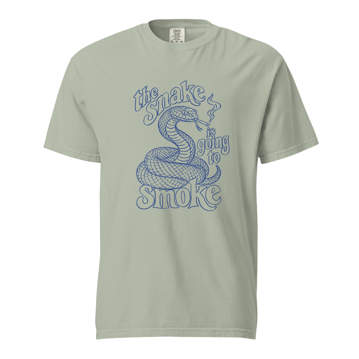 The Snake Is Going to Smoke — Unisex t-shirt in Bay