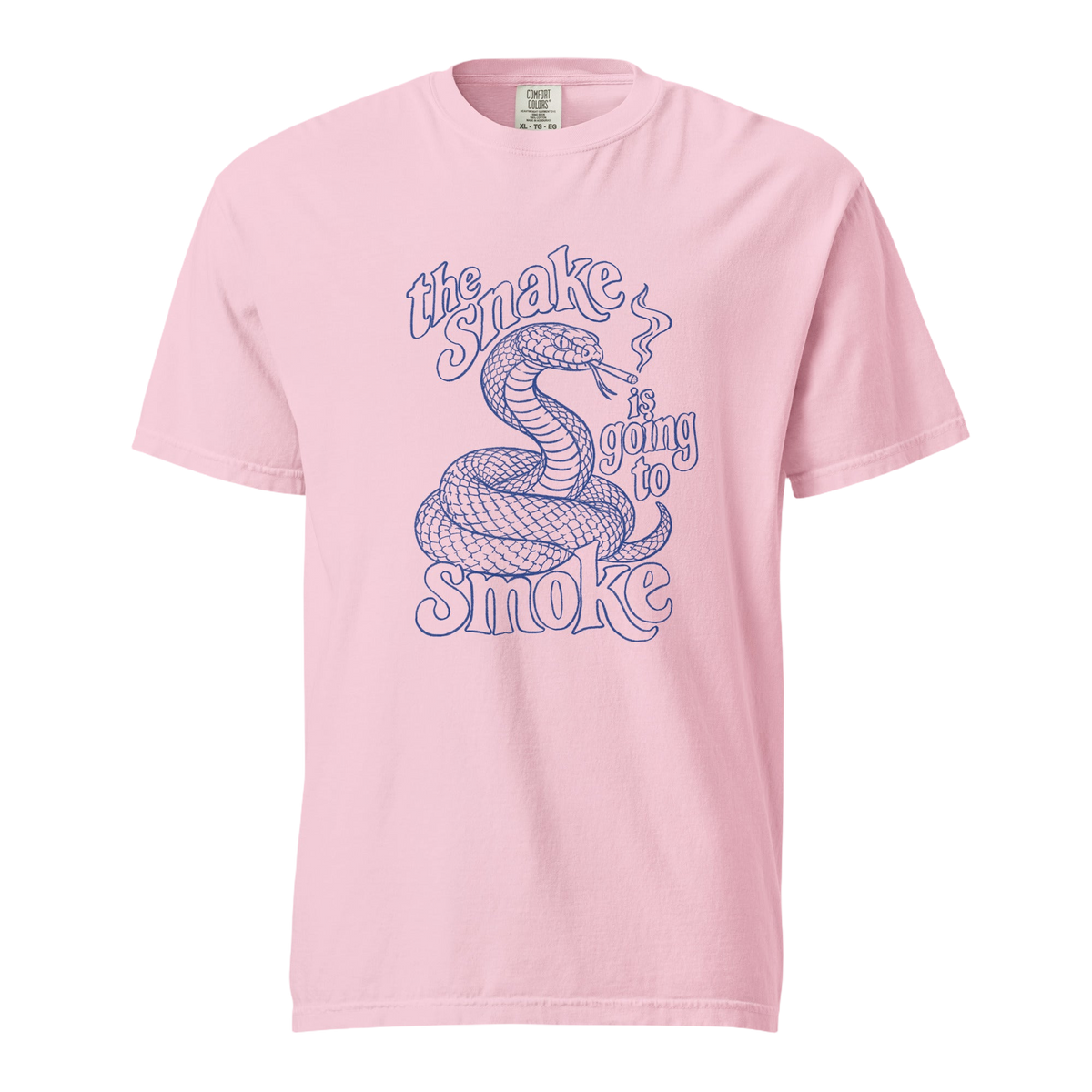 The Snake Is Going to Smoke — Unisex t-shirt in Blossom