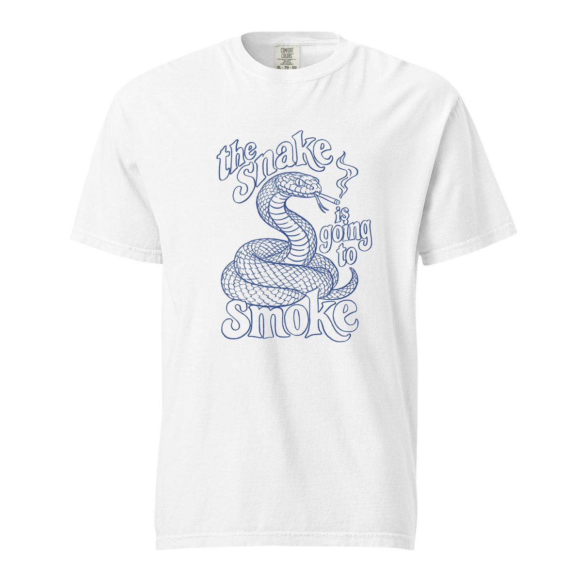 The Snake Is Going to Smoke — Unisex t-shirt in White
